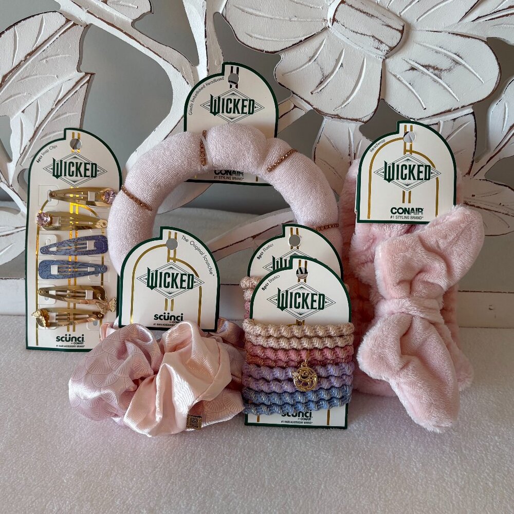 NWT - Wicked Scunci By Conair Glind Hair Accessories Set